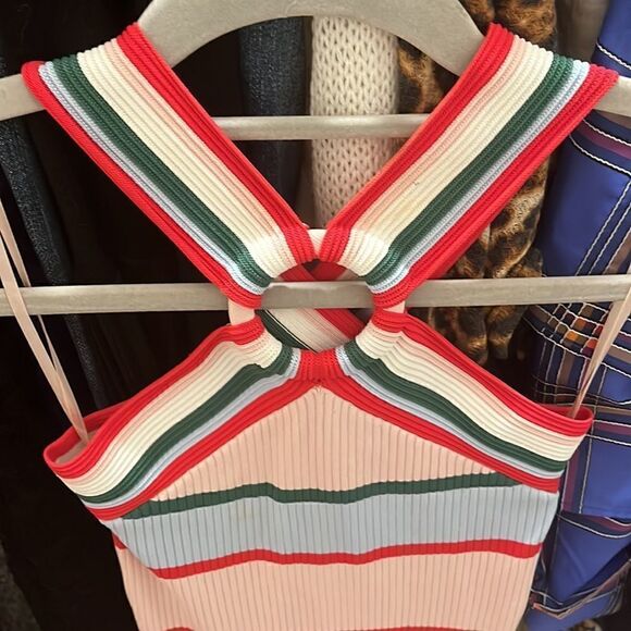 Ted Baker striped bodycon dress candy cane 0 - Picture 2 of 4